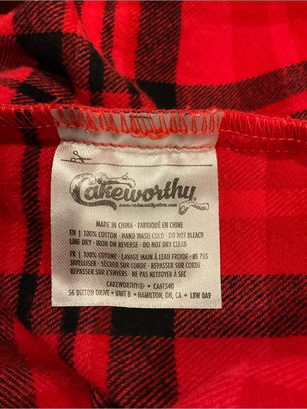 BEETLEJUICE x CAKEWORTHY - RARE LYDIA FLANNEL L/S Red&Black Flannel UNISEX 2XL - Picture 9 of 9